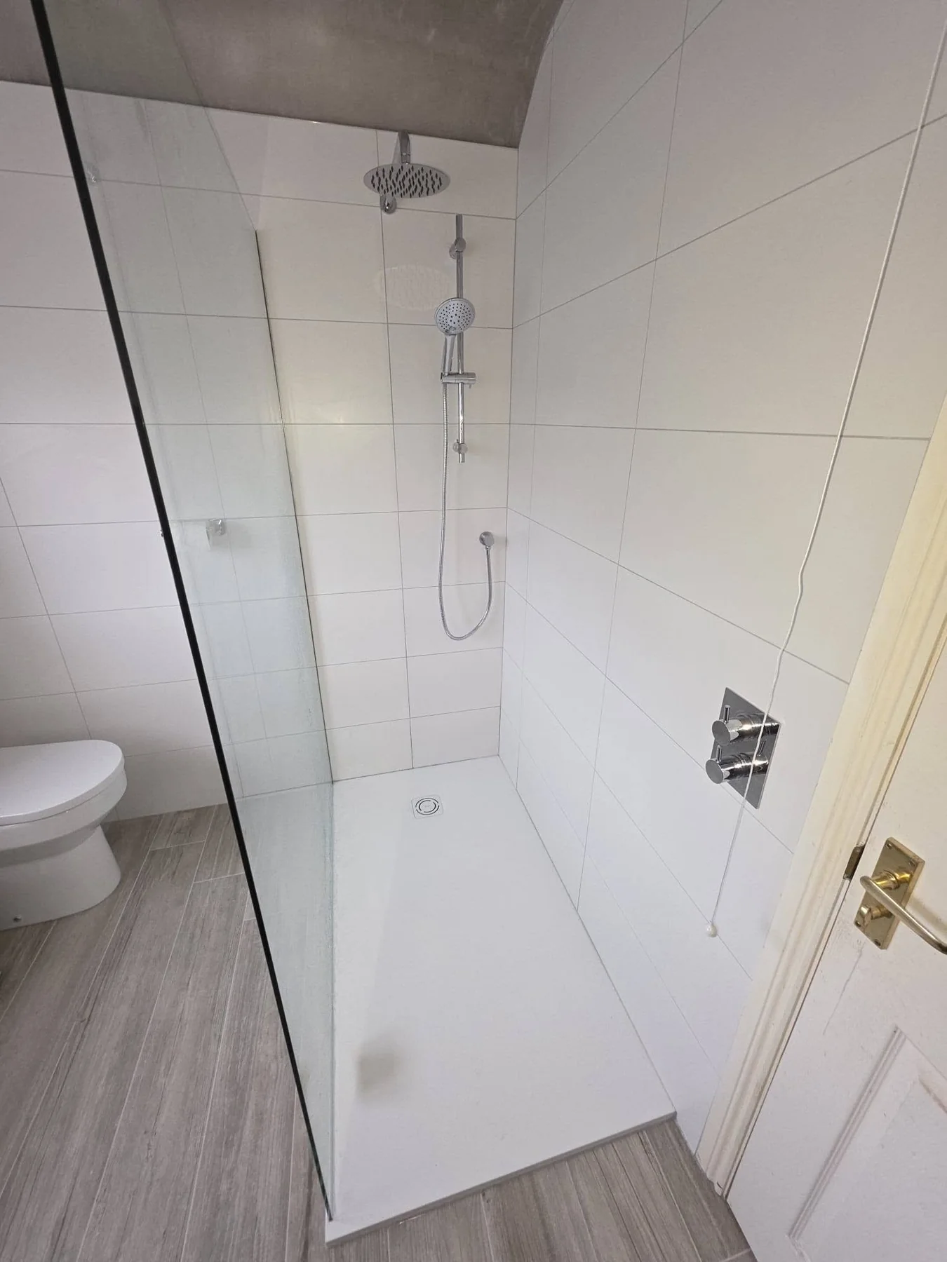 Completed bathroom photograph 3 of Bath-to-Walk-In Shower Conversion